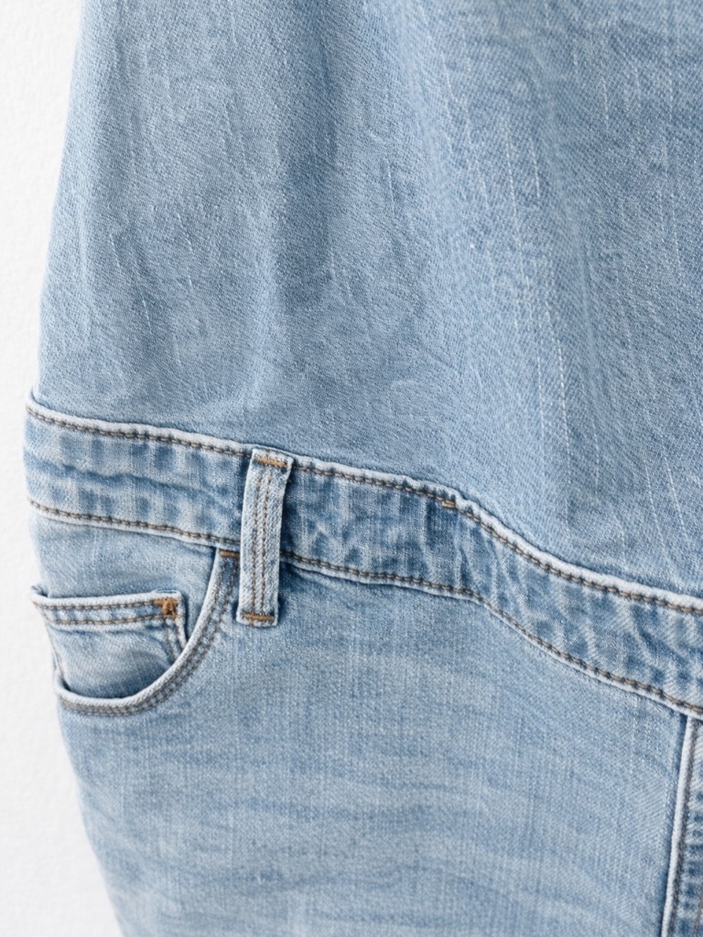 Denim Shortalls Sz 10 Vintage Wash Overalls | Boho Cottagecore Festival Cowgirl - Picture 5 of 10